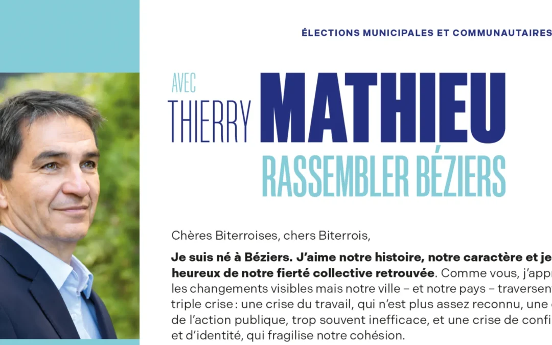 Notre profession de foi arrive dans vos boîtes aux lettres